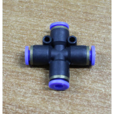Фитинг X-образный, пластиковый, D=4, 9775, HH-080-PZA-4MM
